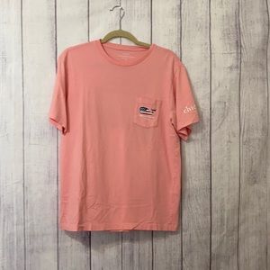 Vineyard Vines pink jeep size small tee shirt